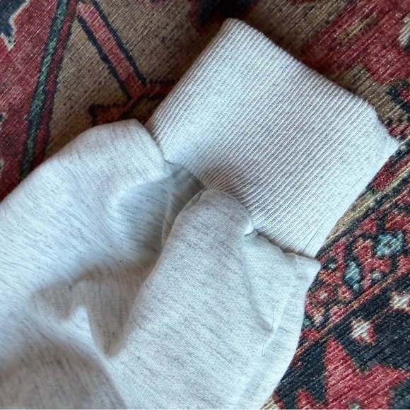 Gray Cropped Sweatshirt with Button Detail - Picture 4 of 5